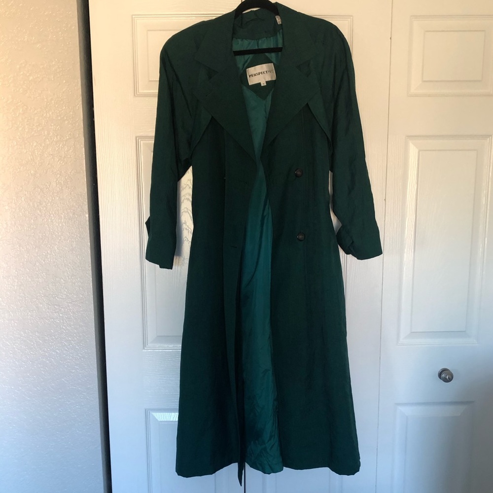 Vintage green trench coat